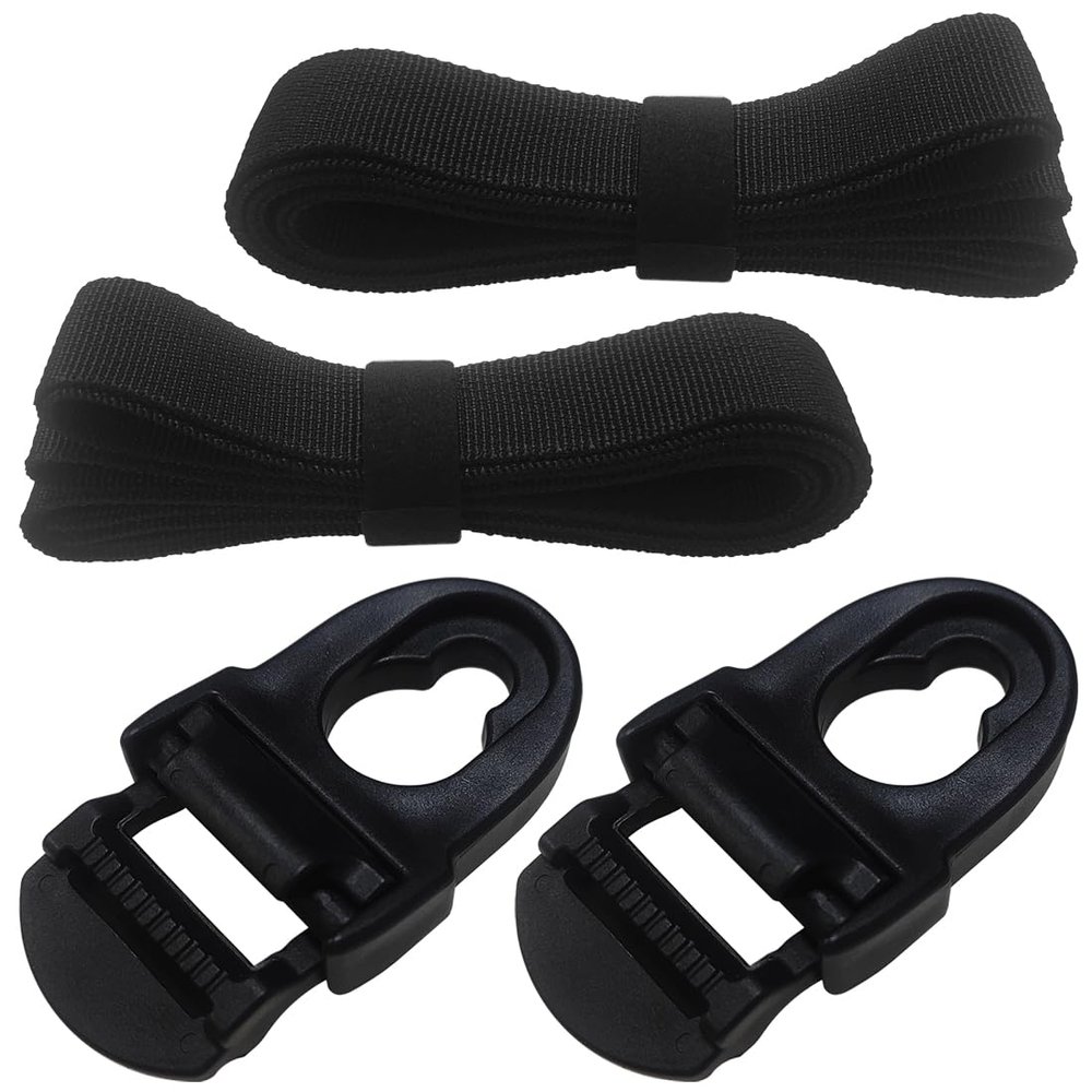 2 PCS Kayak Seat Clips Replacement & 2 PCS Kayak Seat Strap, Kayak Replacement Seat Hooks, Kayak seat Latches, Kayak Seat Repair Kit, Kayak Seat Clip Parts for Lifetime Emotional Kayak Accessories