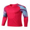 dPois Kids Boys Soccer Goalkeeper Jersey Shirts with Chest Padded Goalie T Shirt Football Training Tops Gym Activewear Hot Pink 11-12 Years view 2