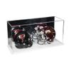 Better Display Cases Acrylic 2 Mini Football Helmet (not Full Size) Display Case with Mirror Case White Base (V46/A019) view 1