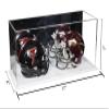 Better Display Cases Acrylic 2 Mini Football Helmet (not Full Size) Display Case with Mirror Case White Base (V46/A019) view 2