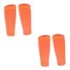 BESPORTBLE 2sets Outdoor Soccer Shin Guards Protective Shin Pads and Compression Sleeves Orange Non- Design for Football Training and Play view 1