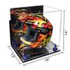 Better Display Cases Acrylic Motorcycle Motocross or Racing Helmet Display Mirror Case, Dark Blue Risers, Wall Mount and Mirror Base - 16" x 13" x 14" (A024/V61) view 2