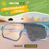 ROCKBROS Photochromic Sports Kids Sunglasses For Boys Girls Children Youth Adult MTB Biking Sunglasses for Kids Ages 8 to 14Blue view 4