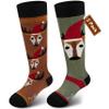 Ozaiic Merino Wool Ski Socks Kids 2 Pairs, Winter Warm Knee High Snowboarding Thermal Skating Socks for Boys Girls Toddlers view 1