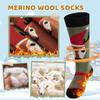 Ozaiic Merino Wool Ski Socks Kids 2 Pairs, Winter Warm Knee High Snowboarding Thermal Skating Socks for Boys Girls Toddlers view 3