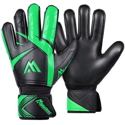 Malker Goalkeeper Gloves Soccer Goalie Gloves with Strong Grips Palms Anti-Slip Latex Breathable Football Gloves for Kids Youth Adult Greeen Size 6