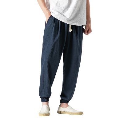MESSIYO Men's Hip Hop Harem Pants Joggers Drawstring Elastic Waist Baggy Drop Crotch High Waist Open Back (Navy-3, XXXXXL)