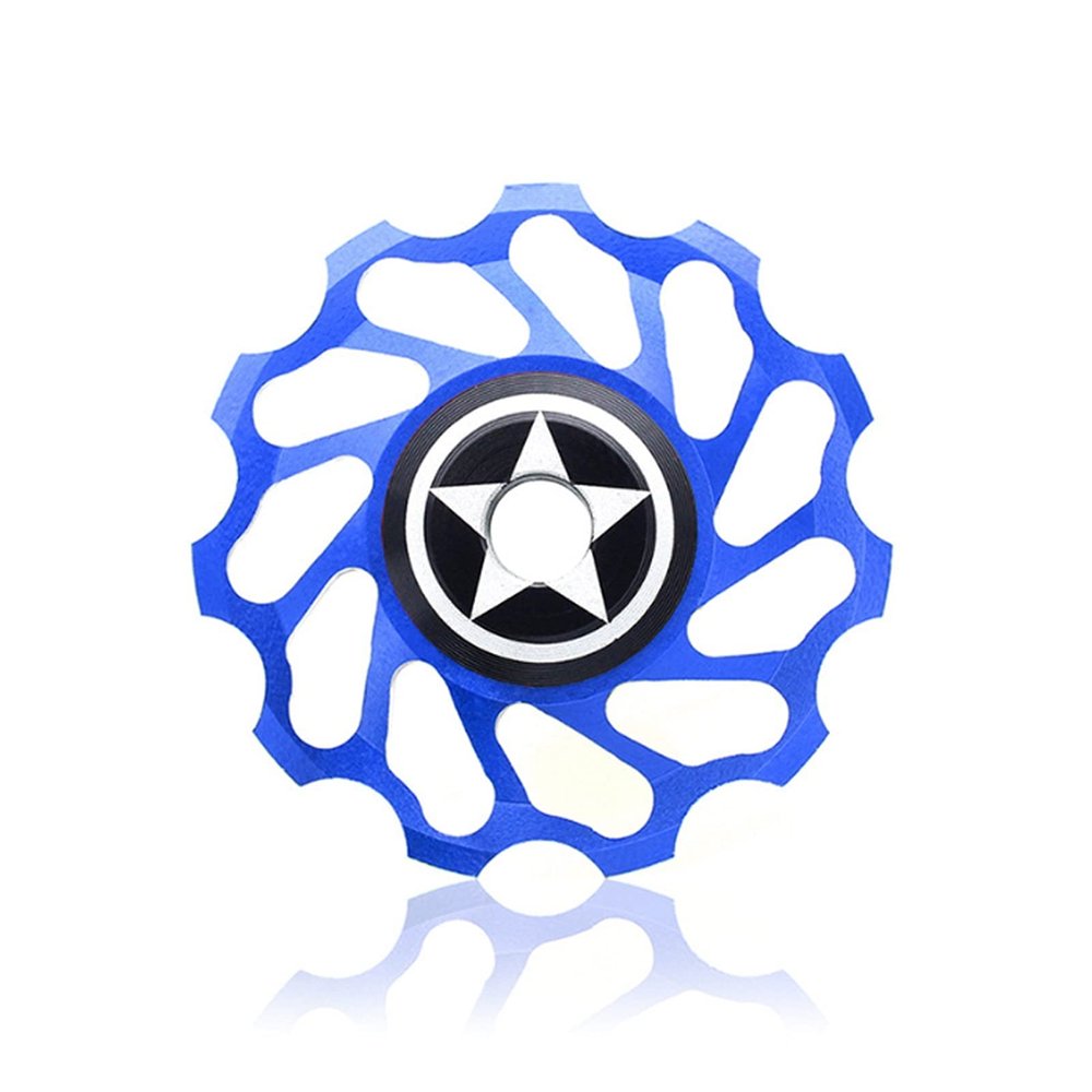 WAAZVXS WEIWEIBEIER 1PC 11T Bike Bearings Wheel Rear Derailleur Pulleys Ceramic Balls Bicycle Pulley Wheel Parts Accessories (Color : Blue)