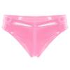 ACSUSS Women Pole Dance Booty Shorts Latex Leahter Shorts Zipper Crotch Pantalon Corto Mini Shorts Pink Medium view 3