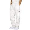 Cargo Sweatpants for Teen Boys 16-18 Mens Heavyweight Cargo Fleece Sweatpants Relaxed Fit Joggers with Pockets Sweat Pants White view 1