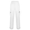 Cargo Sweatpants for Teen Boys 16-18 Mens Heavyweight Cargo Fleece Sweatpants Relaxed Fit Joggers with Pockets Sweat Pants White view 3