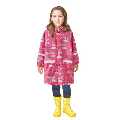 Children Raincoats for Kids Boys Girls Rain Jacket Lightweight Rain Ponchos Water Proof Cover (Hot Pink, 6-7 Years)