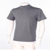 Freebily Mens Basic Turtleneck Short Sleeve T-Shirts Slim Fit Undershirt Solid Knitwear Sweaters DarkGreyA Large view 4