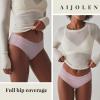 Aijolen Seamless Underwear for Women No Show Bikini Panties Lace Cheeky Hipster 6 Pack S-XL view 3