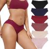 Aijolen Seamless Underwear for Women No Show Bikini Panties Lace Cheeky Hipster 6 Pack S-XL view 1
