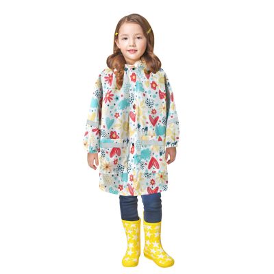 Children Raincoats for Kids Boys Girls Rain Jacket Lightweight Rain Ponchos Water Proof Cover Toddler (White, 8-9 Years)