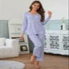 syoss Women's Pajama Sets Long Sleeve 3XL, Floral Blue-Green view 4