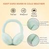 PESAAT Fluffy Ear Muff for Women Plush Foldable Earmuffs Kids Winter Earmuffs Girls Boys Cold Weather Ear Warmer (Fruit Green) view 2