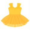ranrann Kids Girls Camisole Gymnastics Leotard Dress Classic Ballet Lyrical Modern Dance Performance Costume Outfit Yellow 14 Years view 4