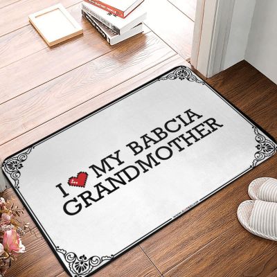 Abipuir Entry Mats Indoor Home I Love My Babcia Grandmother Doormat Kitchen Rug Set Farmhouse Front Porch Decor (Color : Colour, Size : 65X90CM)