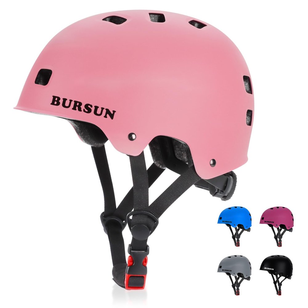 Bike Skateboard Helmet for Ages 5-8-14-16 Kids Youth Adults, Adjustable Multi-Sport Helmet for Scooter Bicycle Roller Skate Inline Skating Rollerblading Hoverboard Longboard, 3 Sizes