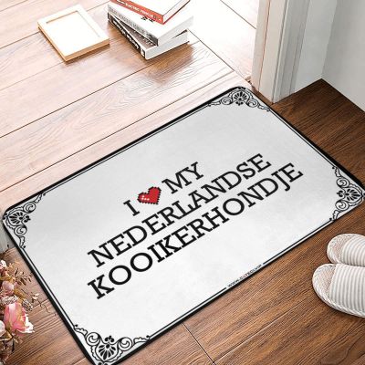 Abipuir Cave Man Bar I Love My Nederlandse Kooikerhondje Doormat Summer Floor Mat Fall Outdoor Welcome Mat (Color : Colour, Size : 65X90CM)