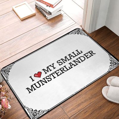 Abipuir Cave Man Bar I Love My Small Munsterlander Doormat Summer Floor Mat Fall Outdoor Welcome Mat (Color : Colour, Size : 65X90CM)