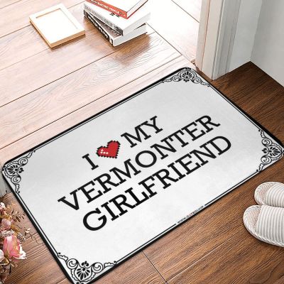Abipuir Entry Mats Indoor Home I Love My Vermonter Girlfriend Doormat Kitchen Rug Set Farmhouse Front Porch Decor (Color : Colour, Size : 40X60CM)