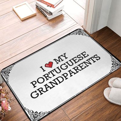 Abipuir Cave Man Bar I Love My Portuguese Grandparents Doormat Summer Floor Mat Fall Outdoor Welcome Mat (Color : Colour, Size : 50X80CM)