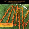 Zhengmy Giant Skeleton Accessories Ground Anchors Screw in, 12 Inch High Wind Heavy Duty Trampoline Anchor Hook Inflatable Outdoor Decorations Ground Stakes for Camping Canopies Ports(Orange,8 Pcs) view 3