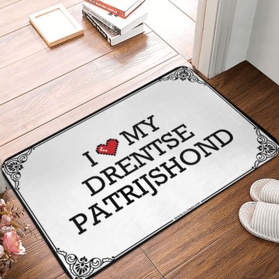 Abipuir Entry Mats Indoor Home I Love My Drentse Patrijshond Doormat Kitchen Rug Set Farmhouse Front Porch Decor (Color : Colour, Size : 40X60CM)