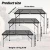 jkwokback 3ft x 2ft Grill Table Portable Camping Table, Waterproof Black Folding Table with Adjustable Height Camping Table,Folding Camp Table for BBQ,Camping, Outdoor Sports, Beaches and Picnics view 3