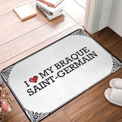 Abipuir Cave Man Bar I Love My Braque Saint-Germain Doormat Summer Floor Mat Fall Outdoor Welcome Mat (Color : Colour, Size : 40X60CM)