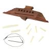 Acoustic Guitar Bridge, 10PCS 6 String Acoustic Guitar Bridge Rosewood Set Musical Instrument Accessory with Saddle Nut Pin Pickup for Acoustic Guitar view 1