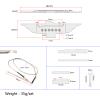 Acoustic Guitar Bridge, 10PCS 6 String Acoustic Guitar Bridge Rosewood Set Musical Instrument Accessory with Saddle Nut Pin Pickup for Acoustic Guitar view 2