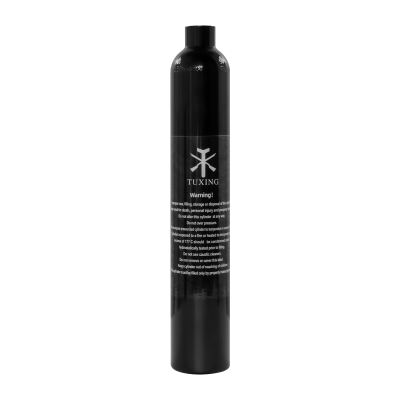 TUXING 0.38L Aluminum Paintball Air Tank, High Pressure Air Tank 23Ci Capacity, Diving Cylinder High Pressure Air Bottle for Paintball or PCP Air Guns (empty bottle) 5/8-18UNF (0.38L)