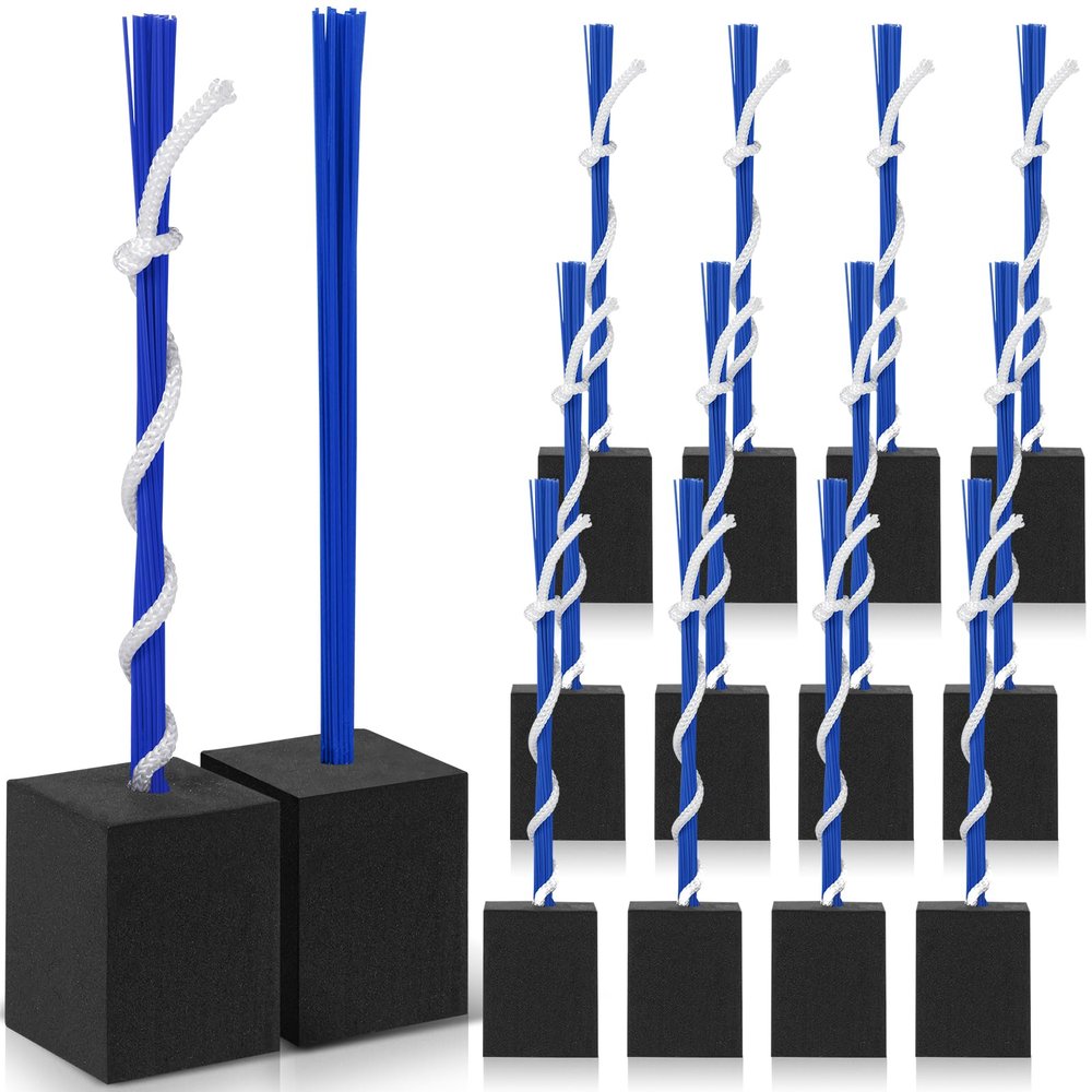 Shappy 12 Pieces Baseball Base Plugs with Tassel Heavy Duty Anchor Plugs for Baseball Field and Softball Accessories(Blue)