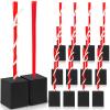 Shappy 12 Pieces Baseball Base Plugs with Tassel Heavy Duty Anchor Plugs for Baseball Field and Softball Accessories(Red)
