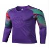 TiaoBug Kids Boys Gladiator Goalkeeper Jersey Padded Goalie Shirt Soccer Jersey Sports Team Training Uniforms Purple D 11-12 Years view 1