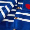 Baby Boys Girls Cardigan Toddler Sweaters Cotton Knit Long Sleeve Coat Fall Tops, Klein blue/6-7y view 4