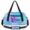 Custom Kids Duffel Overnight Bag Personalized Dance Bag Travel Duffel Bag for Girls Boys Customized Kids Gifts- Cute Cheerleader Purple view 1