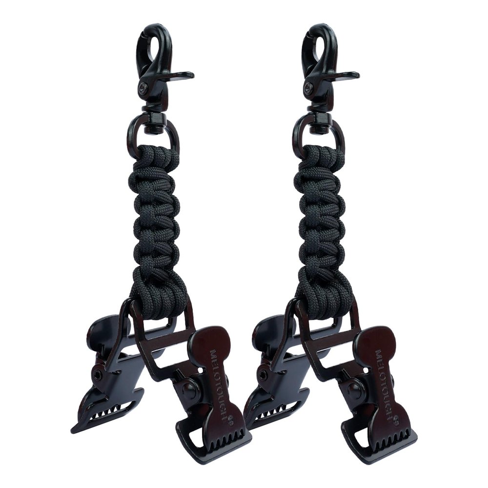 MELOTOUGH Tactical Glove Clip Work Glove Holder with 2 Alligator Clips for Tool Belt,Tactical Bag,Outdoor Accessory(Black 2pcs)