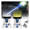 Amposei Super Bright Rechargeable High Power Headlamp, Outdoor Headlamp Rechargeable Powerful Hands-Free LED Head Lamps Waterproof for Adventure Camping Running (2PCS, 32LEDS) view 1