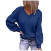 Akivide Oversized V Neck Sweaters for Women Fall Winter Trendy Lightweight Cute Loose Solid Knit Pullover Sweaters view 1