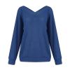 Akivide Oversized V Neck Sweaters for Women Fall Winter Trendy Lightweight Cute Loose Solid Knit Pullover Sweaters view 2