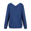 Akivide Oversized V Neck Sweaters for Women Fall Winter Trendy Lightweight Cute Loose Solid Knit Pullover Sweaters view 3