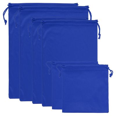 PATIKIL Ski Goggle Bag, 6 Pack Microfiber Pouch Protective Storage Case Sleeve, (5.9" x 5.9", 10.6" x 7.1", 11.8" x 9.1"), Blue