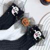 3 Pairs Knee High Socks Infant Baby Girls Halloween Cartoon Knee High Socks Thin Breathable Fall Cartoon (Black, L) view 3