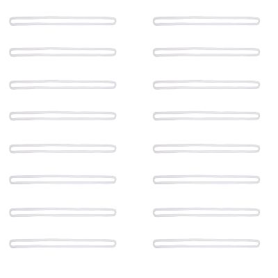 SOWAKA 50 Pcs Luggage Loop Straps Plastic Clear 6 Inch Name Tags Loops for Luggage Taps Identification Cards ID Badge Holder Business Card Insert Bags Suitcase Fastener (Clear)