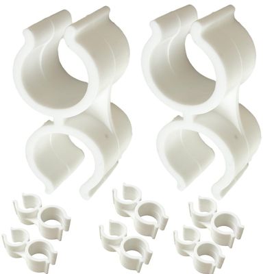 SZYNLIF 8 Pcs Bimini Boat Clip for Anti Rattle Bimini Brace Security Boat Accessories Bimini Top Pole Clips Holder Bimini Pole Clips Bimini Top Clips Bimini Clip Nylon White
